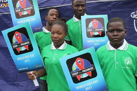 World AIDS Day 2017 in Zambia. Read more https://www.afro.who.int/world-aids-day-2017 .