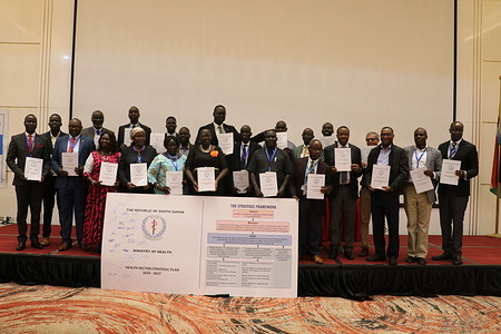 13 March 2023 - South Sudan formulizes One Health Multi Sectoral Coordination Mechanism to address zoonotic public health threats and environmental issues in an event officiated by Hon. Dr. Martin Elia Lomuro, Minister of Cabinet Affairs alongside the Minister of Health, Hon. Yolanda Awel Deng. 
